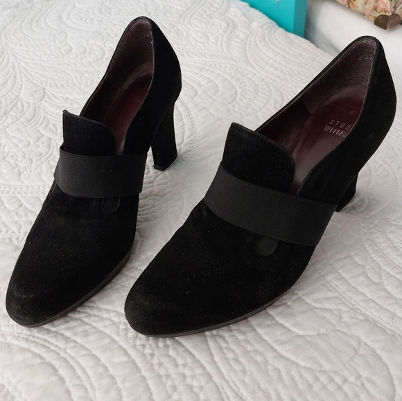 STUART WEITZMAN FALL/BUISNESS SUEDE SLIP ON HEELS - Picture 10 of 10